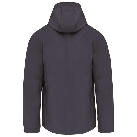 MEN'S DETACHABLE HOODED SOFTSHELL JACKET - Titanium - Main