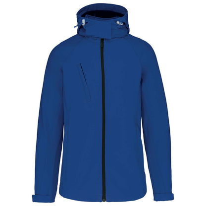 LADIES' DETACHABLE HOODED SOFTSHELL JACKET - Dark Royal Blue - Additional