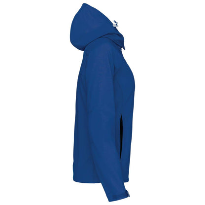 LADIES' DETACHABLE HOODED SOFTSHELL JACKET - Dark Royal Blue - Additional