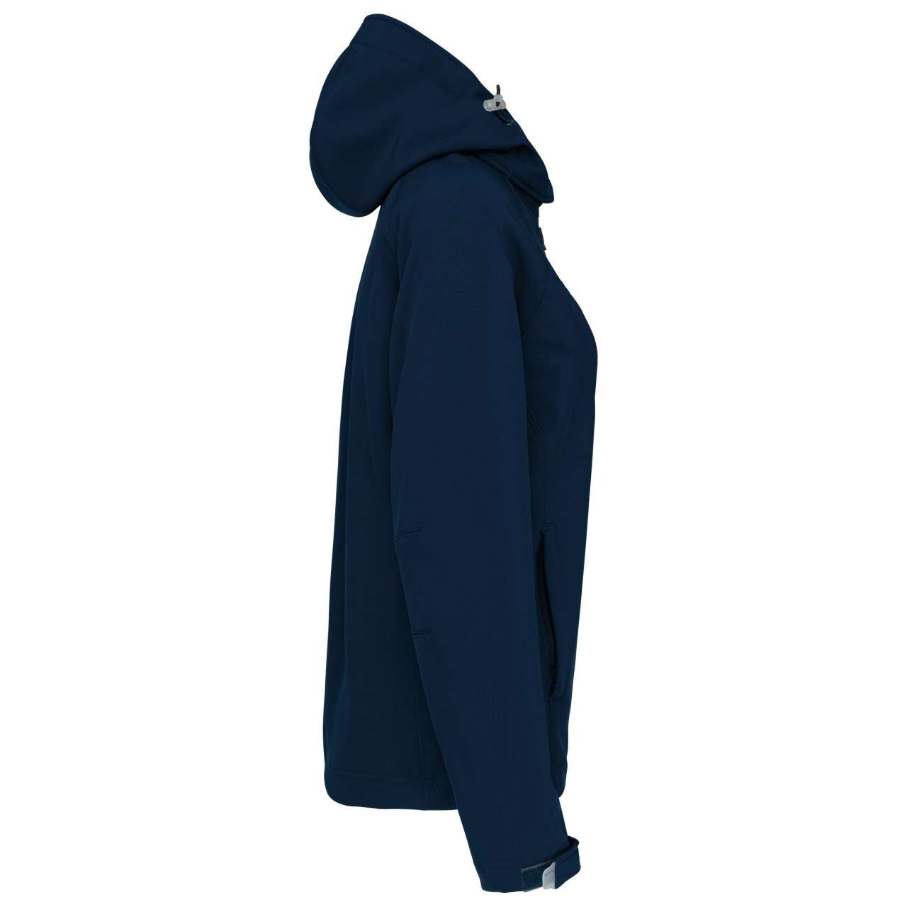 LADIES' DETACHABLE HOODED SOFTSHELL JACKET - Navy - Additional