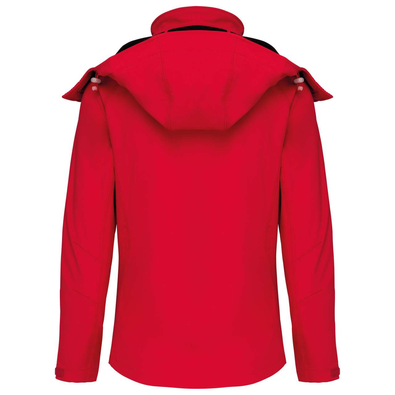 LADIES' DETACHABLE HOODED SOFTSHELL JACKET - Red - Main
