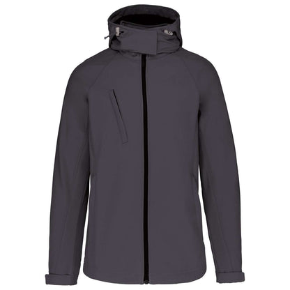 LADIES' DETACHABLE HOODED SOFTSHELL JACKET - Titanium - Additional