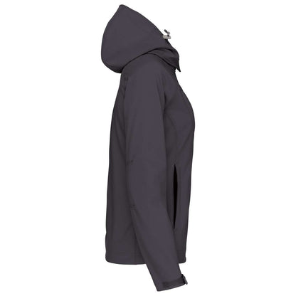 LADIES' DETACHABLE HOODED SOFTSHELL JACKET - Titanium - Additional
