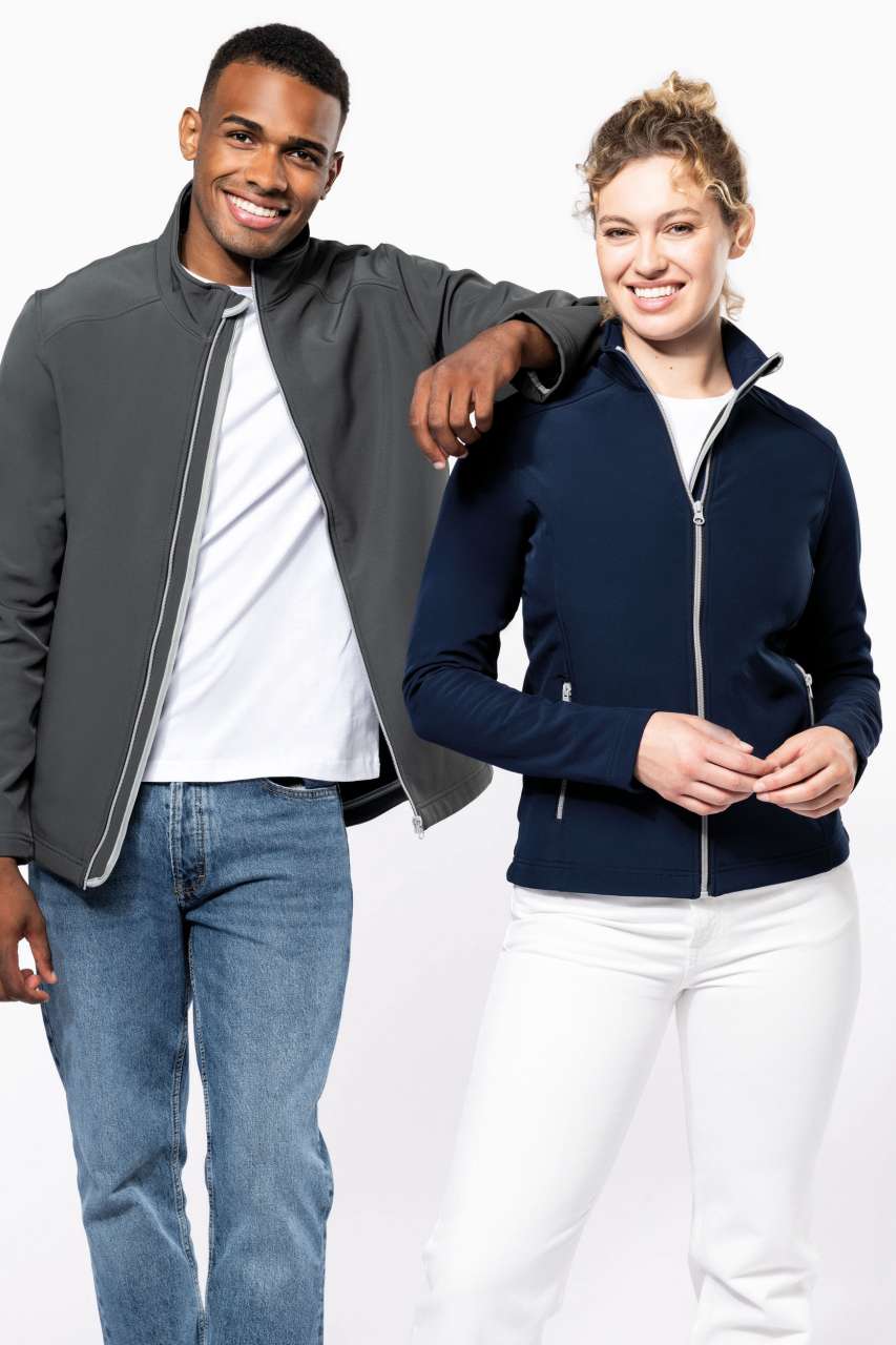 MEN’S 2-LAYER SOFTSHELL JACKET - Black - Additional