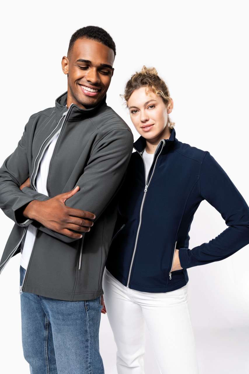 MEN’S 2-LAYER SOFTSHELL JACKET - Black - Additional