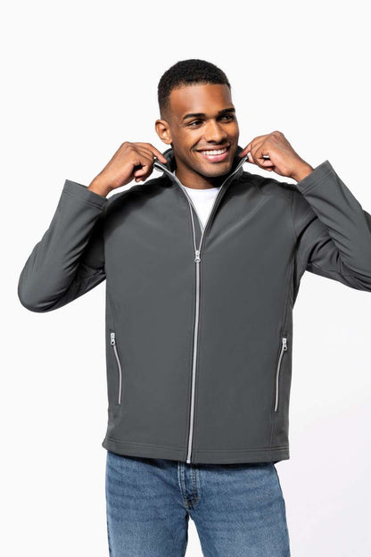 MEN’S 2-LAYER SOFTSHELL JACKET - Black - Model