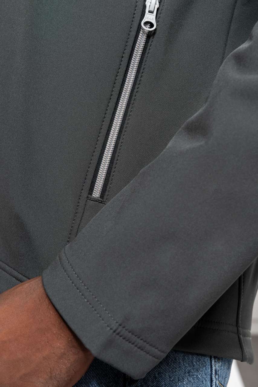 MEN’S 2-LAYER SOFTSHELL JACKET - Black - Additional