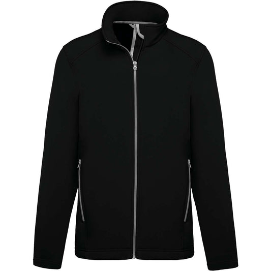 MEN’S 2-LAYER SOFTSHELL JACKET - Black - Main
