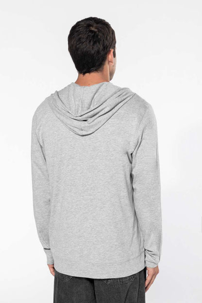 LIGHTWEIGHT COTTON HOODED SWEATSHIRT - Black - Additional