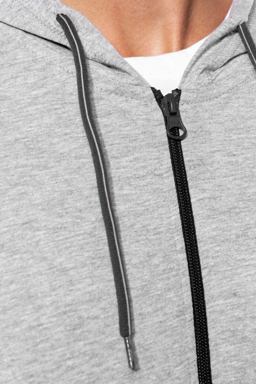 LIGHTWEIGHT COTTON HOODED SWEATSHIRT - Black - Additional