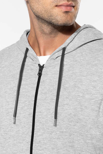 LIGHTWEIGHT COTTON HOODED SWEATSHIRT - Black - Additional