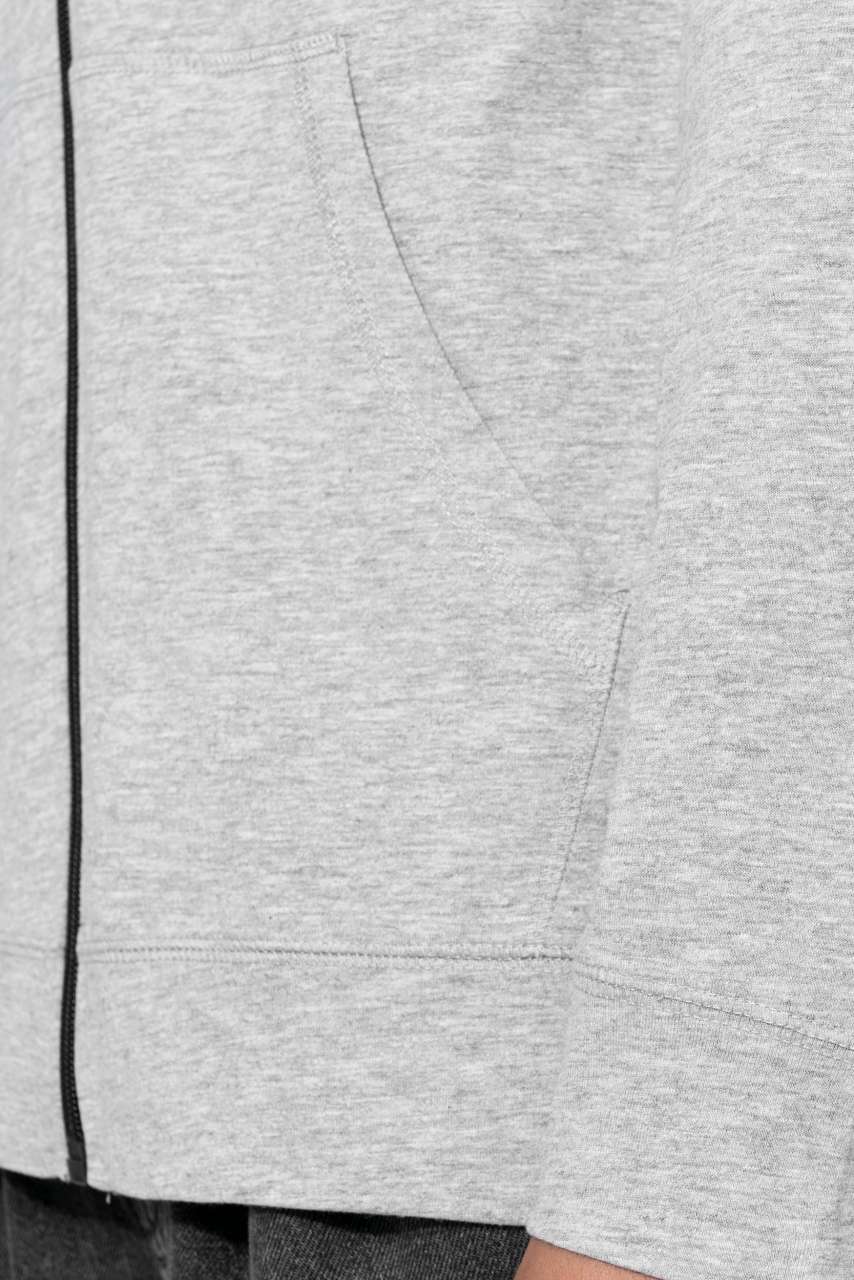LIGHTWEIGHT COTTON HOODED SWEATSHIRT - Black - Additional