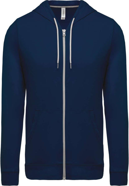 LIGHTWEIGHT COTTON HOODED SWEATSHIRT - Navy - Main