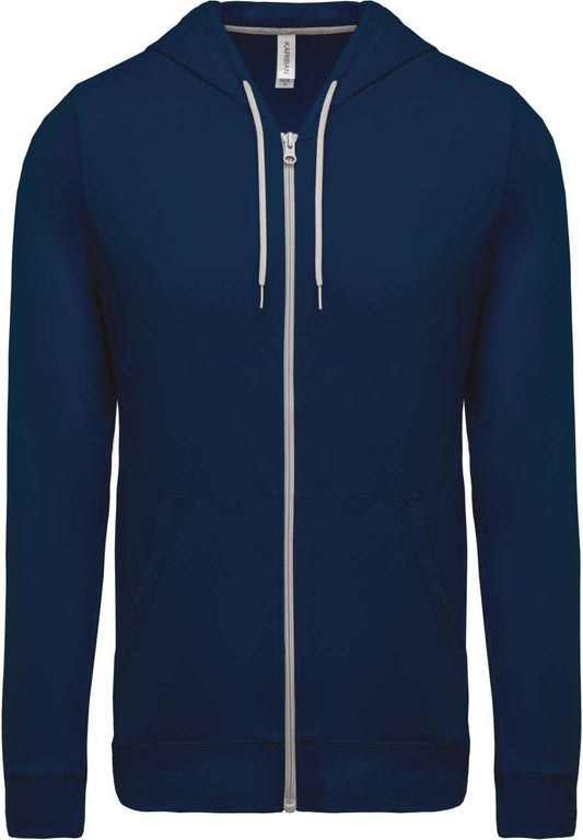 LIGHTWEIGHT COTTON HOODED SWEATSHIRT - Navy - Main
