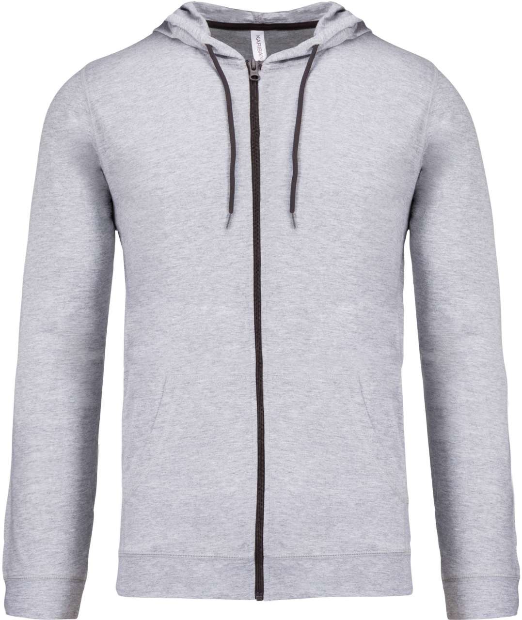 LIGHTWEIGHT COTTON HOODED SWEATSHIRT - Oxford Grey - Main