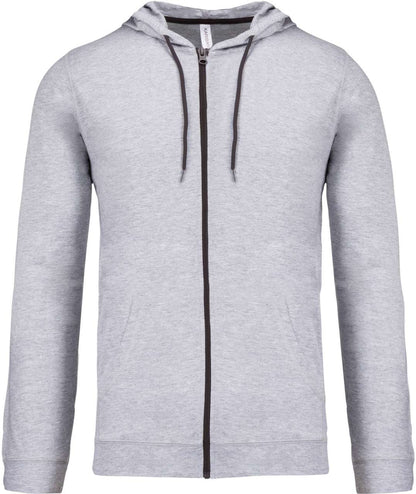 LIGHTWEIGHT COTTON HOODED SWEATSHIRT - Oxford Grey - Main