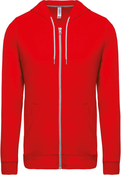 LIGHTWEIGHT COTTON HOODED SWEATSHIRT - Red - Main