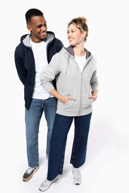 FULL ZIP HOODED SWEATSHIRT - White - Additional