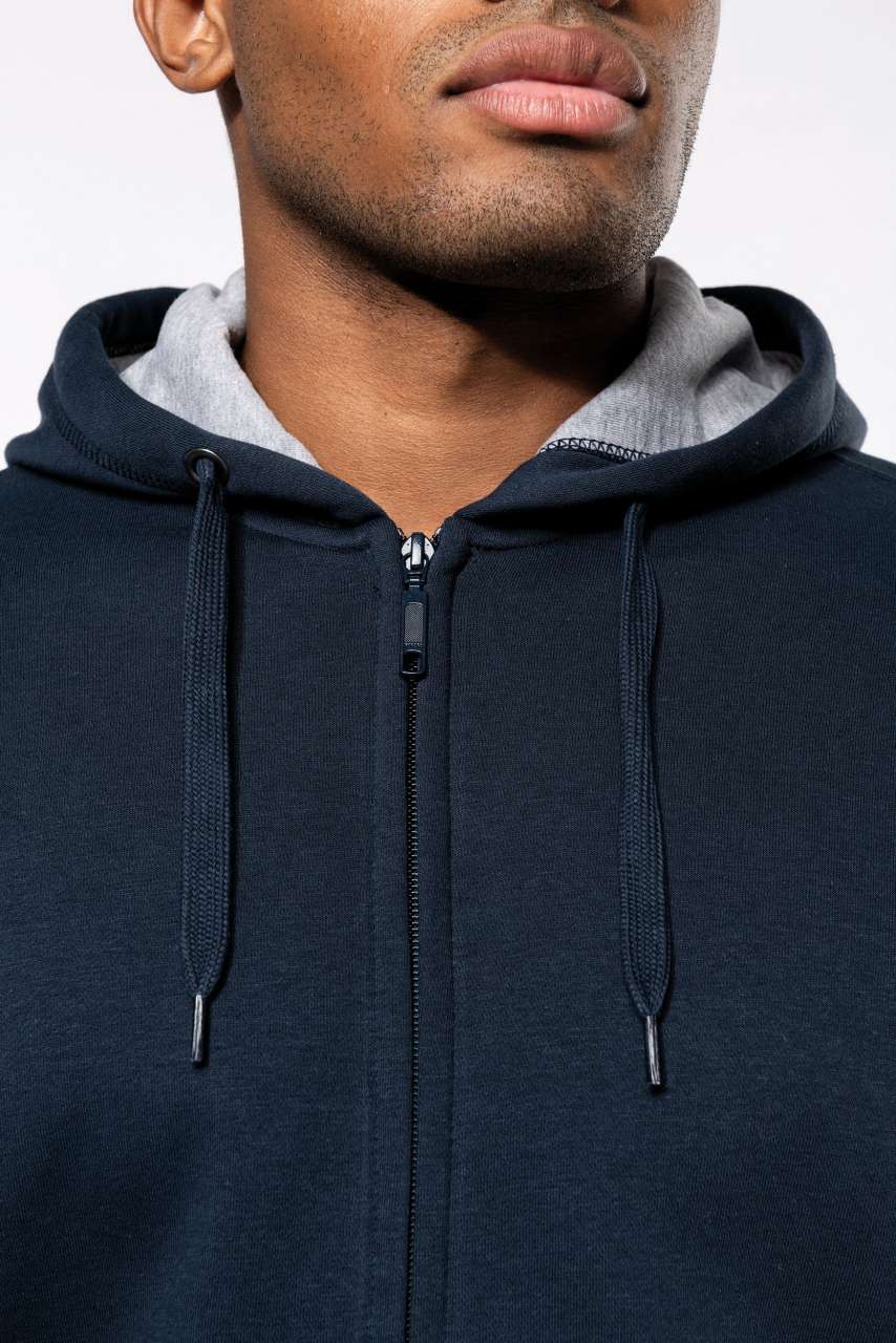 FULL ZIP HOODED SWEATSHIRT - Black - Additional