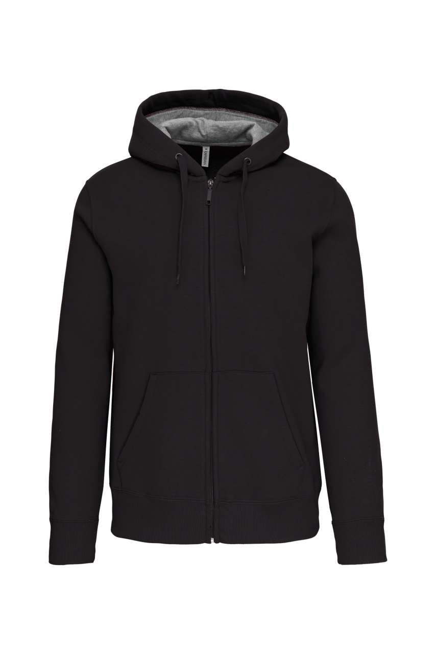 FULL ZIP HOODED SWEATSHIRT - Dark Grey - Main