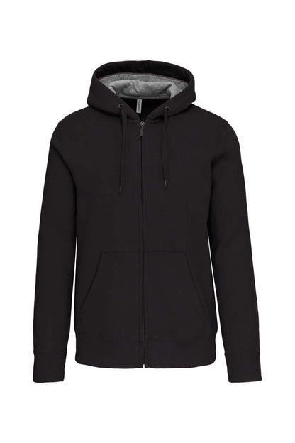 FULL ZIP HOODED SWEATSHIRT - Dark Grey - Main