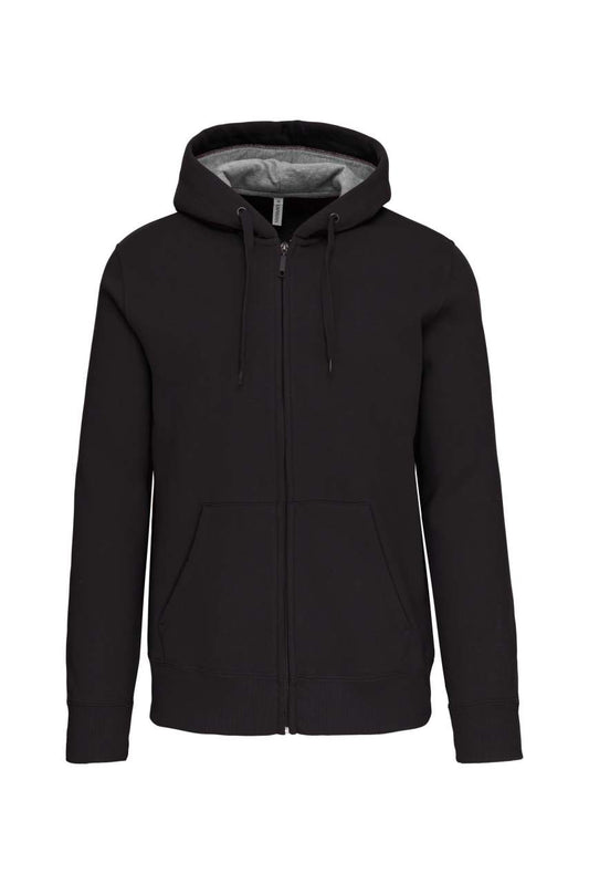 FULL ZIP HOODED SWEATSHIRT - Dark Grey - Main