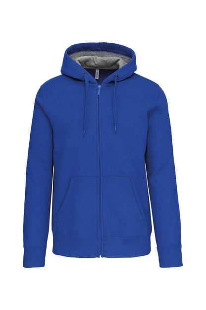 FULL ZIP HOODED SWEATSHIRT - Light Royal Blue - Main