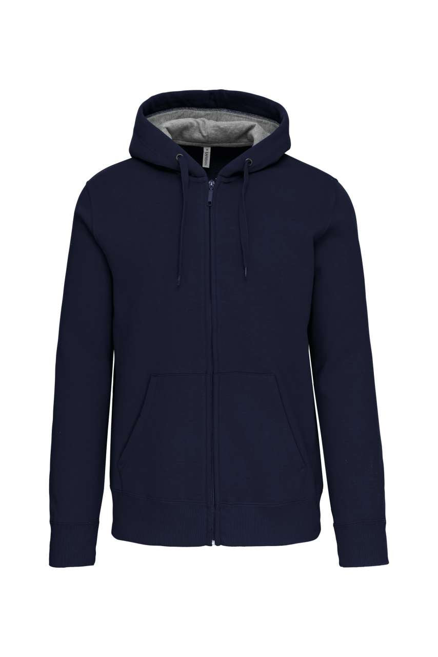 FULL ZIP HOODED SWEATSHIRT - Navy - Main