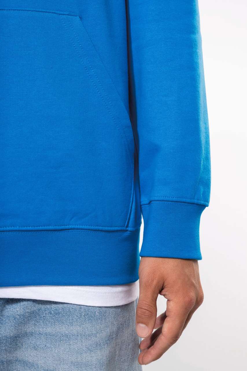 MEN'S CONTRAST HOODED SWEATSHIRT - Sky Blue/White - Additional