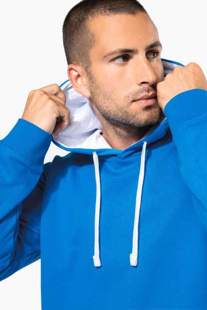 MEN'S CONTRAST HOODED SWEATSHIRT - Black/Fine Grey - Additional