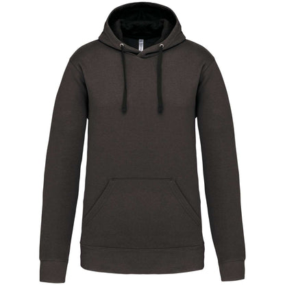 MEN'S CONTRAST HOODED SWEATSHIRT - Dark Grey/Black - Main