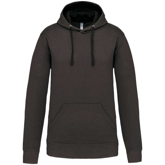 MEN'S CONTRAST HOODED SWEATSHIRT - Dark Grey/Black - Main