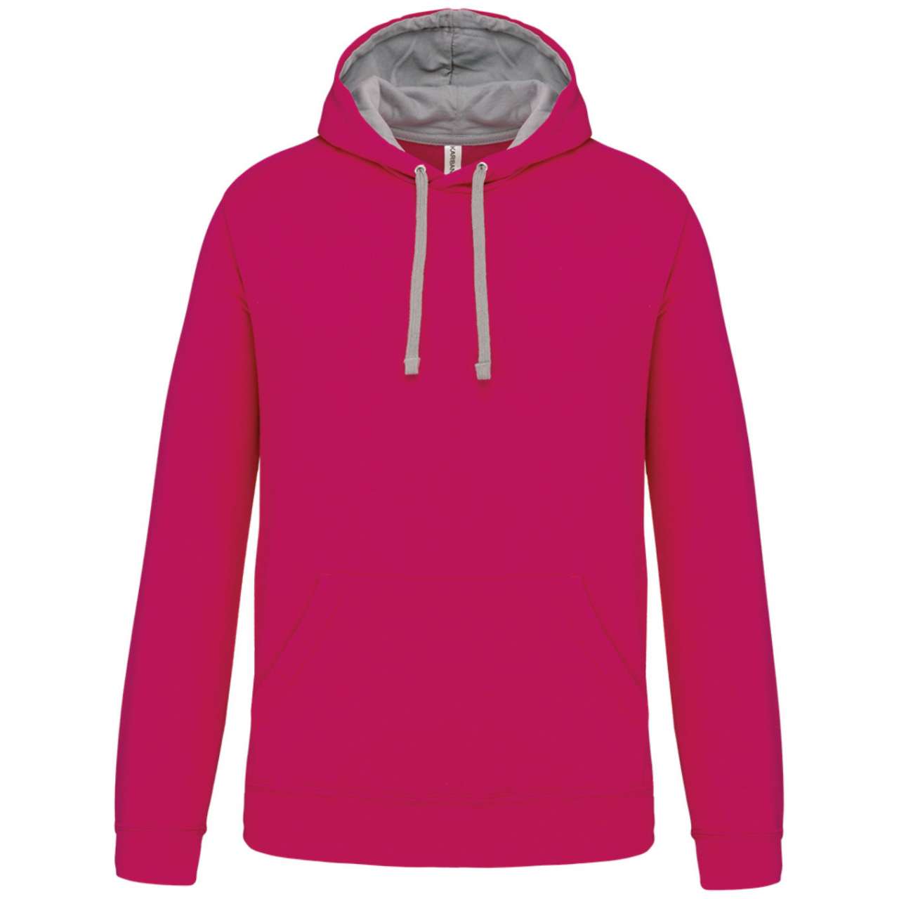 MEN'S CONTRAST HOODED SWEATSHIRT - Fuchsia/Fine Grey - Main