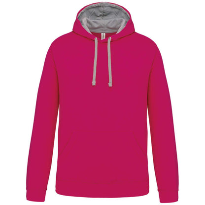 MEN'S CONTRAST HOODED SWEATSHIRT - Fuchsia/Fine Grey - Main