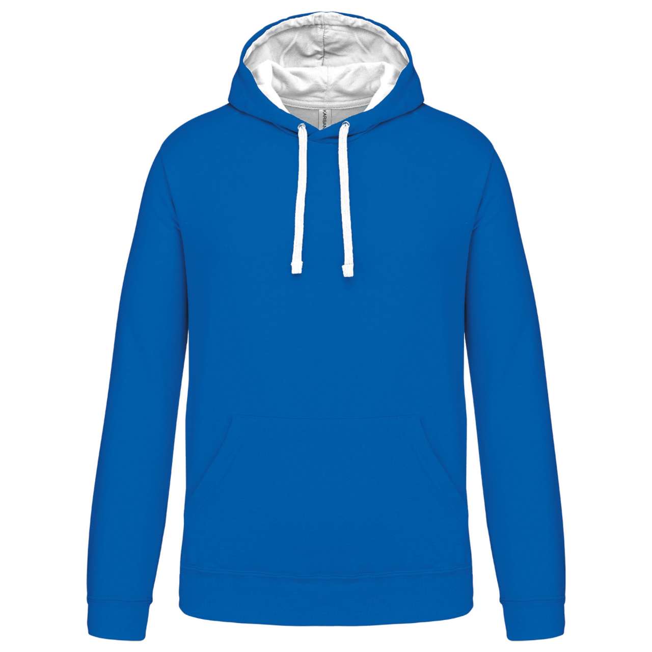 MEN'S CONTRAST HOODED SWEATSHIRT - Light Royal Blue/White - Main