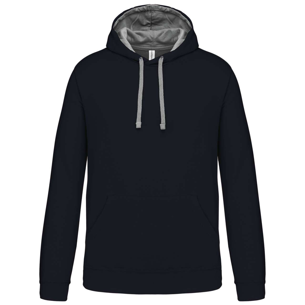 MEN'S CONTRAST HOODED SWEATSHIRT - Navy/Fine Grey - Main