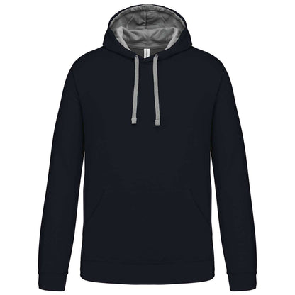 MEN'S CONTRAST HOODED SWEATSHIRT - Navy/Fine Grey - Main