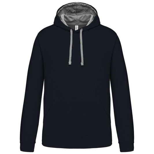 MEN'S CONTRAST HOODED SWEATSHIRT - Navy/Fine Grey - Main