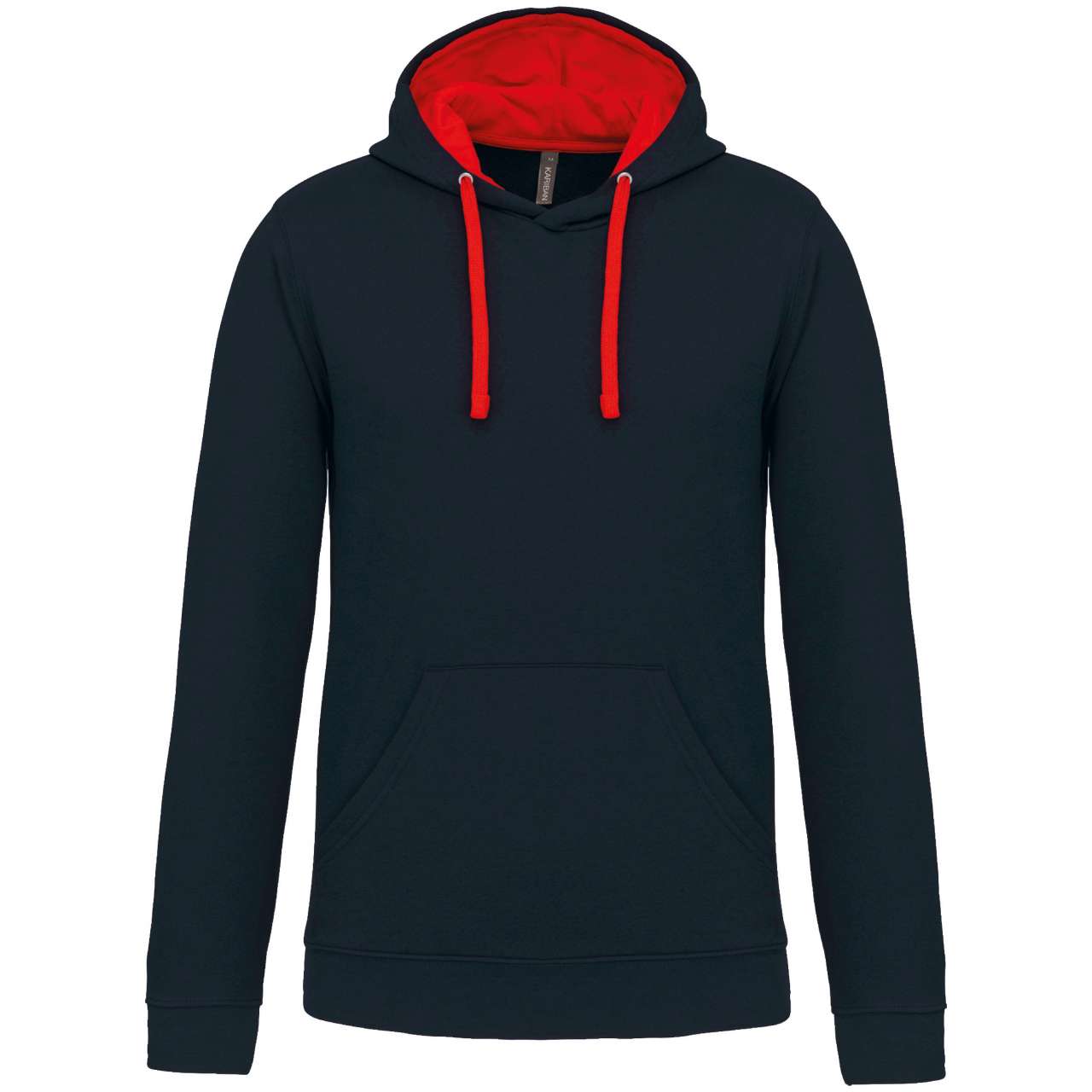 MEN'S CONTRAST HOODED SWEATSHIRT - Navy/Red - Main