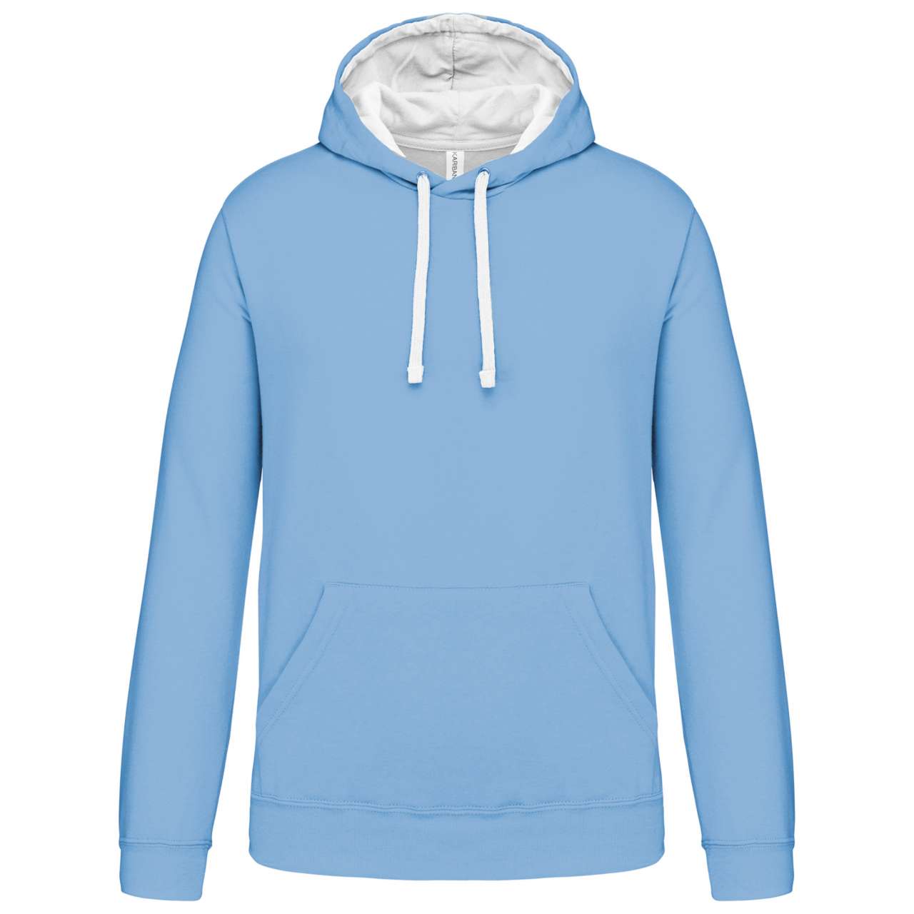 MEN'S CONTRAST HOODED SWEATSHIRT - Sky Blue/White - Main