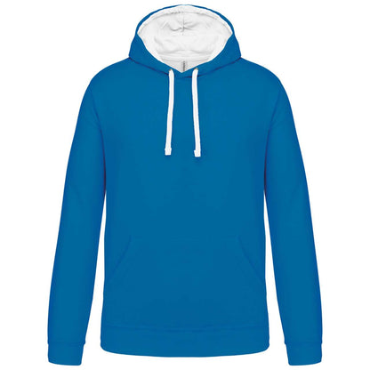 MEN'S CONTRAST HOODED SWEATSHIRT - Tropical Blue/White - Main