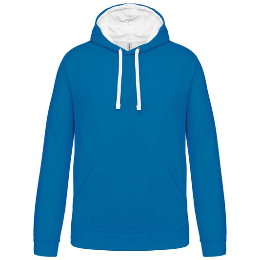 MEN'S CONTRAST HOODED SWEATSHIRT - Tropical Blue/White - Main