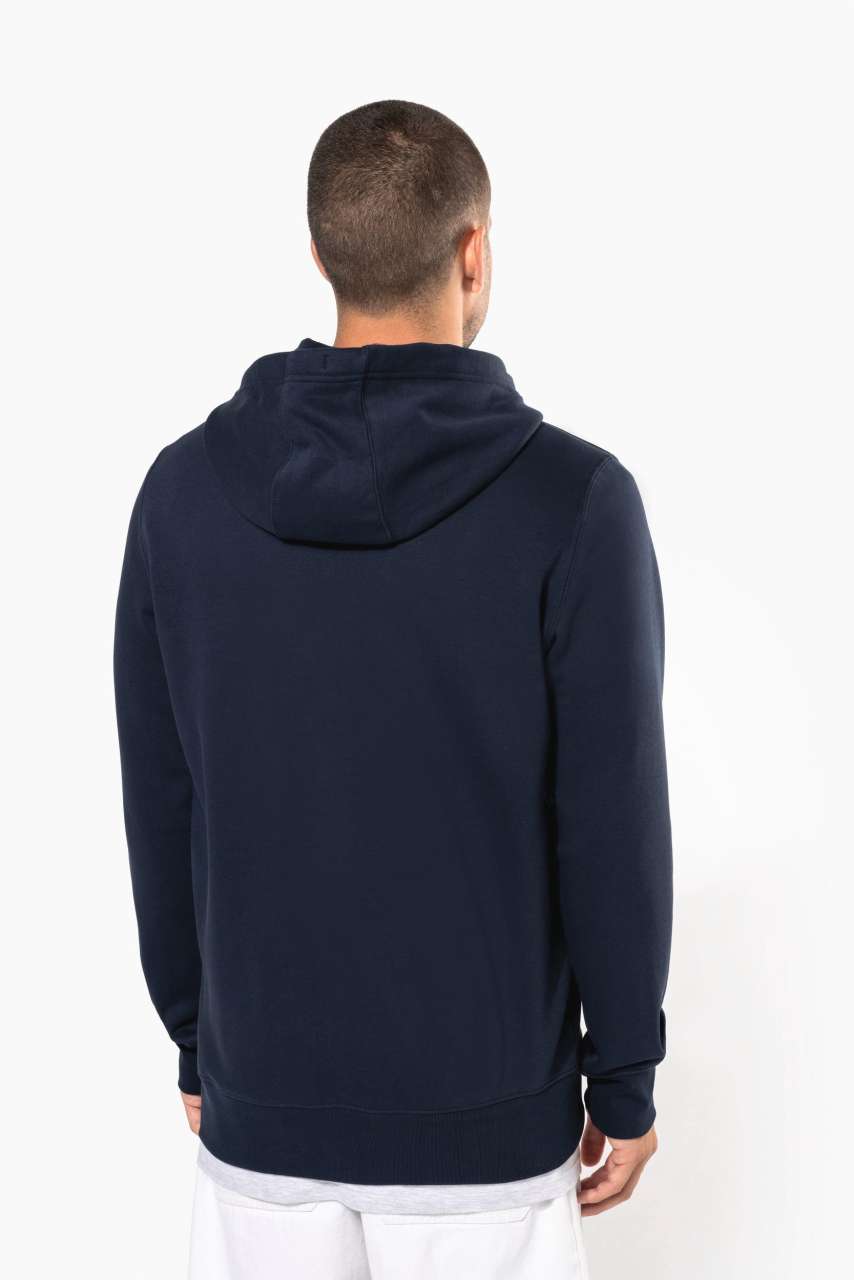 MEN'S FULL ZIP HOODED SWEATSHIRT - Black - Additional