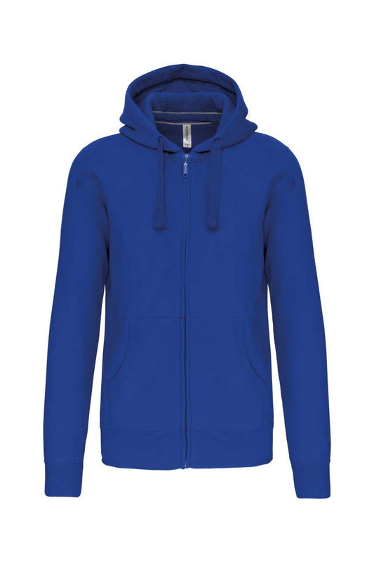MEN'S FULL ZIP HOODED SWEATSHIRT - Light Royal Blue - Main