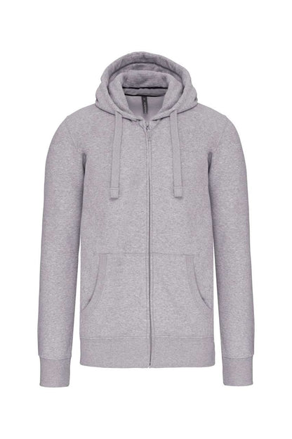 MEN'S FULL ZIP HOODED SWEATSHIRT - Oxford Grey - Main