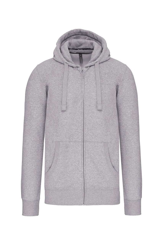 MEN'S FULL ZIP HOODED SWEATSHIRT - Oxford Grey - Main