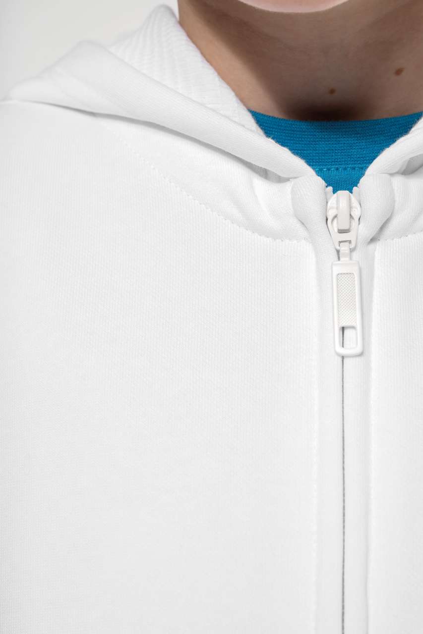KIDS FULL ZIP HOODED SWEATSHIRT - Light Royal Blue - Additional