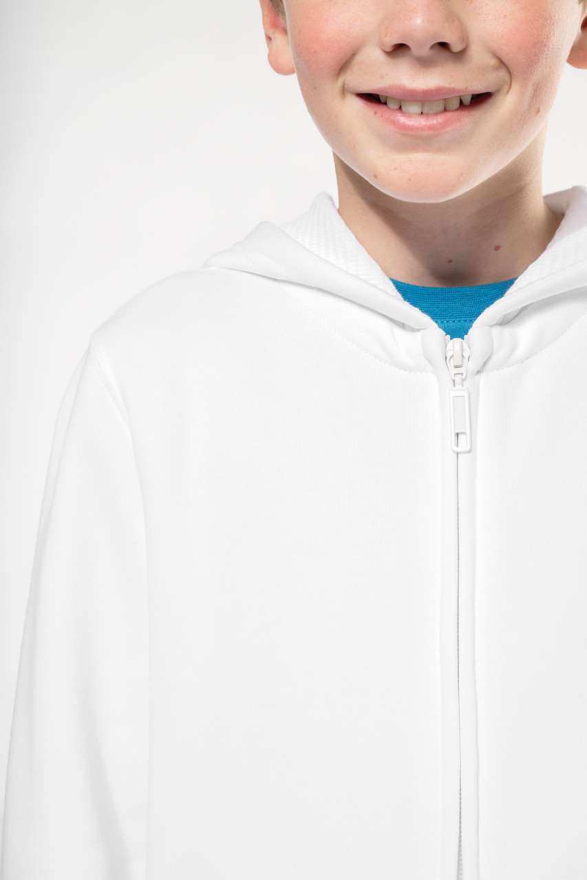 KIDS FULL ZIP HOODED SWEATSHIRT - Black - Additional