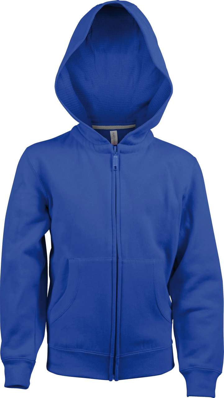 KIDS FULL ZIP HOODED SWEATSHIRT - Light Royal Blue - Main