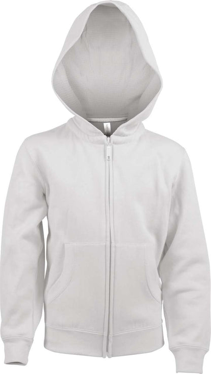 KIDS FULL ZIP HOODED SWEATSHIRT - White - Main